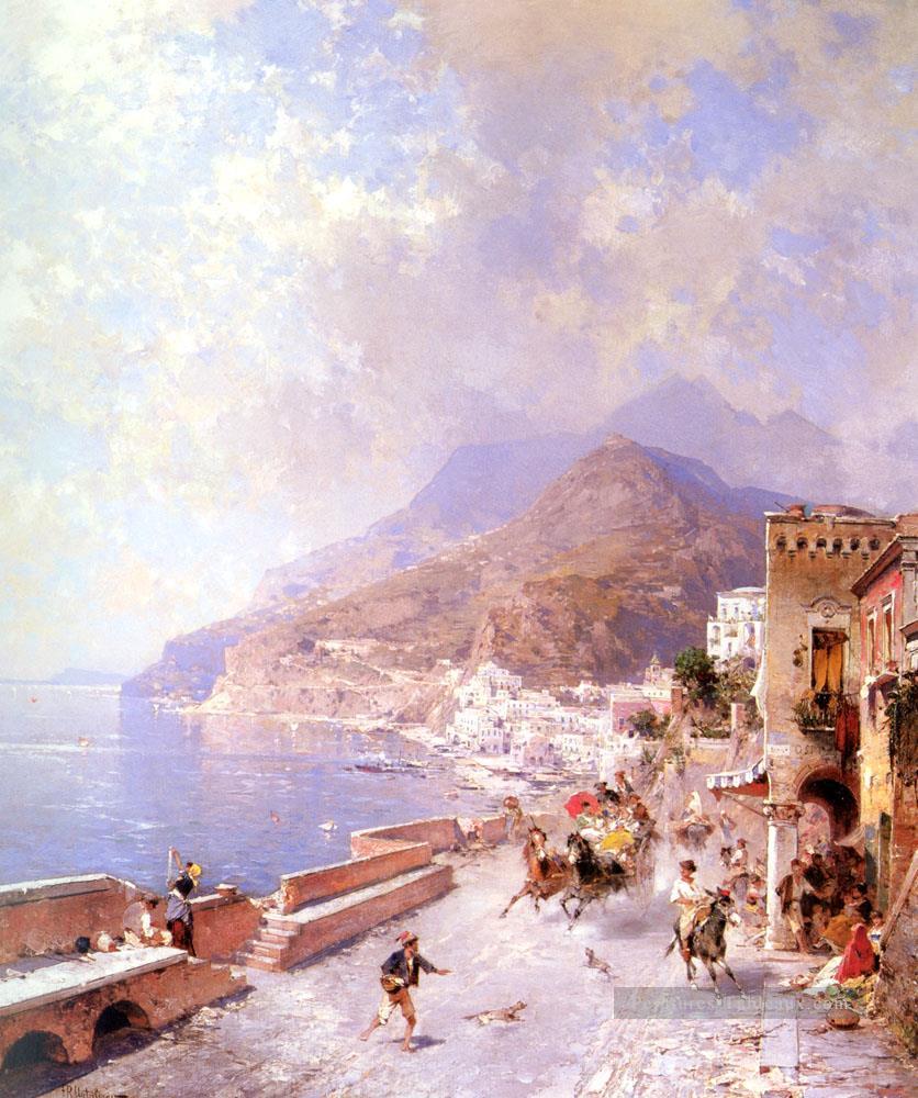 Amalfi Venise Franz Richard Unterberger Peintures à l'huile